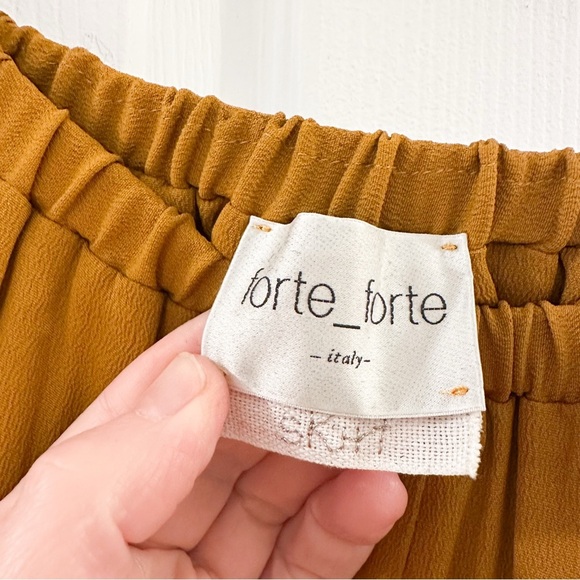 NWT Forte Forte long skirt in moroccan crêpe Silk Blend Maxi Skirt Bronze Small - Picture 9 of 10